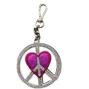 DVF Diane Von Furstenburg Intl Peace Day Leather Charm EUC